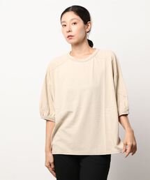 Samansa Mos2 | 製品染め配色ステッチゆるカットソー(Tシャツ/カットソー)