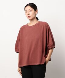 Samansa Mos2 | 製品染め配色ステッチゆるカットソー(Tシャツ/カットソー)