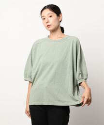 Samansa Mos2 | 製品染め配色ステッチゆるカットソー(Tシャツ/カットソー)