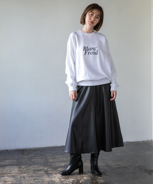 A part by（アパートバイ）の「シシュウロゴウラケPO　229315（スウェット・レディース・オフホワイト/ブラック/グレー・FREE）」の19枚目の写真