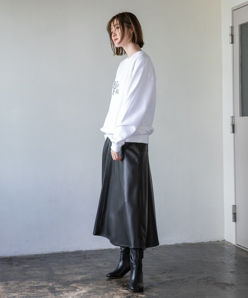 A part by（アパートバイ）の「シシュウロゴウラケPO　229315（スウェット・レディース・オフホワイト/ブラック/グレー・FREE）」の20枚目の写真