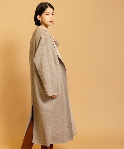 ノーカラーリバーシブルオーバーサイズロングコート CIENA（シエナ）の「ノーカラーリバーシブルロングコート（ノーカラー