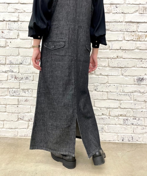 SAKULA(サクラ)の「【SAKULA/サクラ】JUMSKA/デニムジャンパースカート(サロペット/オーバーオール・レディース・オフホワイト/ブラック・FREE)」の12枚目の写真