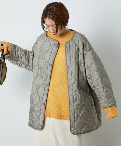 FREAK'S STORE（フリークスストア）の「▽【WEB限定】M65キルトライナー(キルティングコート)（ナイロンジャケット・レディース・ブラック/ベージュ/オリーブ・ﾌﾘ-）」の4枚目の写真