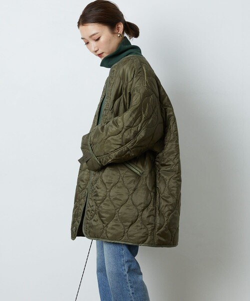 FREAK'S STORE（フリークスストア）の「▽【WEB限定】M65キルトライナー(キルティングコート)（ナイロンジャケット・レディース・ブラック/ベージュ/オリーブ・ﾌﾘ-）」の15枚目の写真