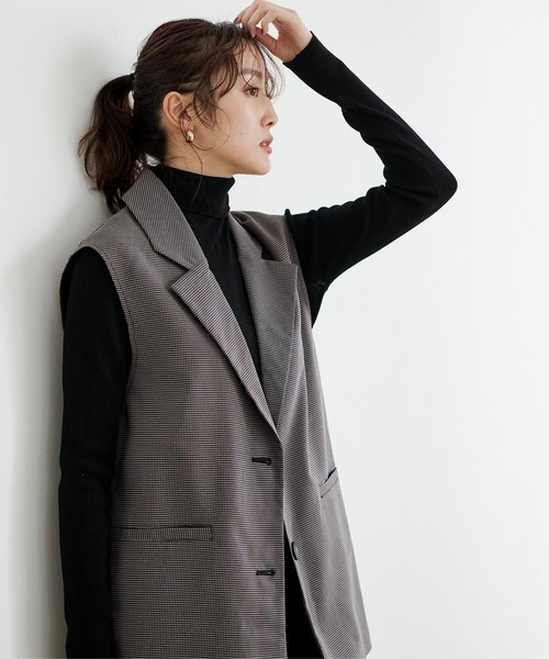 UR'S（ユアーズ）の「ﾁｪｯｸ柄ﾃｰﾗｰﾄﾞｼﾞﾚ（その他アウター・レディース・ブラック/ベージュ/アイボリー・M）」の15枚目の写真