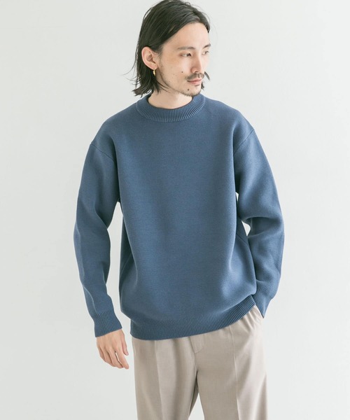 URBAN RESEARCH（アーバンリサーチ）の「シーズンレスクルーネックニット（ニット/セーター・メンズ・ミント/ブラウン系その他/オフホワイト/ブルー系その他・MEDIUM/LARGE）」の4枚目の写真