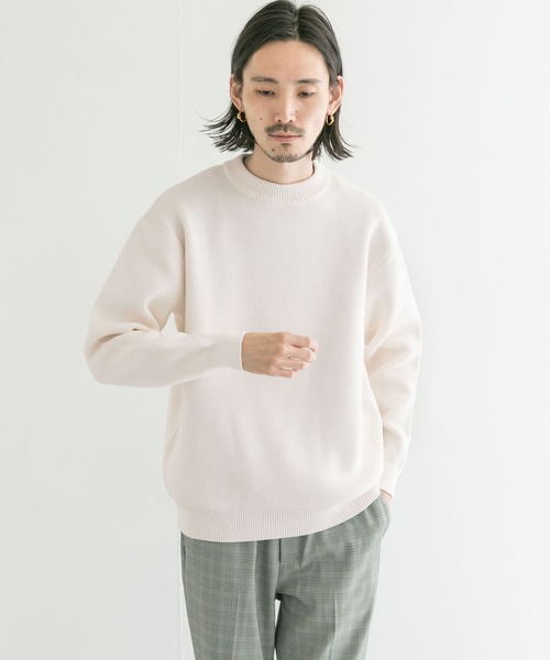 URBAN RESEARCH（アーバンリサーチ）の「シーズンレスクルーネックニット（ニット/セーター・メンズ・ミント/ブラウン系その他/オフホワイト/ブルー系その他・MEDIUM/LARGE）」の2枚目の写真