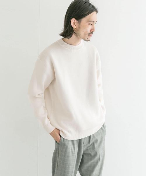 URBAN RESEARCH（アーバンリサーチ）の「シーズンレスクルーネックニット（ニット/セーター・メンズ・ミント/ブラウン系その他/オフホワイト/ブルー系その他・MEDIUM/LARGE）」の6枚目の写真