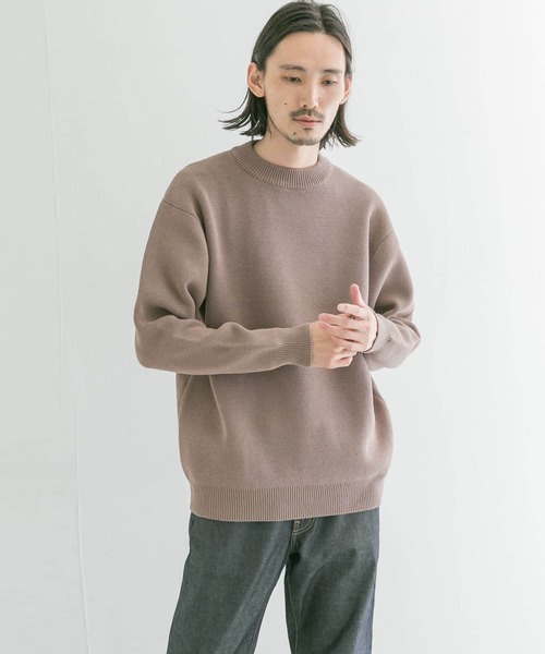 URBAN RESEARCH（アーバンリサーチ）の「シーズンレスクルーネックニット（ニット/セーター・メンズ・ミント/ブラウン系その他/オフホワイト/ブルー系その他・MEDIUM/LARGE）」の9枚目の写真