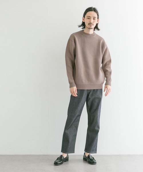 URBAN RESEARCH（アーバンリサーチ）の「シーズンレスクルーネックニット（ニット/セーター・メンズ・ミント/ブラウン系その他/オフホワイト/ブルー系その他・MEDIUM/LARGE）」の10枚目の写真