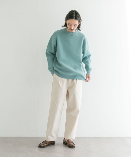 URBAN RESEARCH（アーバンリサーチ）の「シーズンレスクルーネックニット（ニット/セーター・メンズ・ミント/ブラウン系その他/オフホワイト/ブルー系その他・MEDIUM/LARGE）」の11枚目の写真