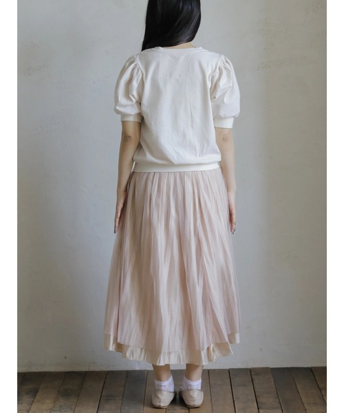 Areeam(アリーム)の「ベーシックパフスリーブトップス(Tシャツ/カットソー・レディース・チャコールグレー/オフホワイト・FREE)」の15枚目の写真