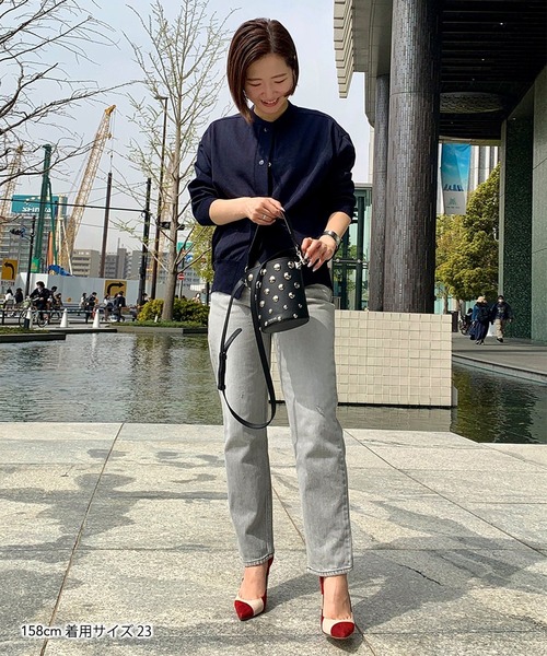 STUNNING LURE(スタニングルアー)の「ハイライズテーパードDENIM(デニムパンツ・レディース・ライトグレー/ライトブルー・23/24/25)」の8枚目の写真