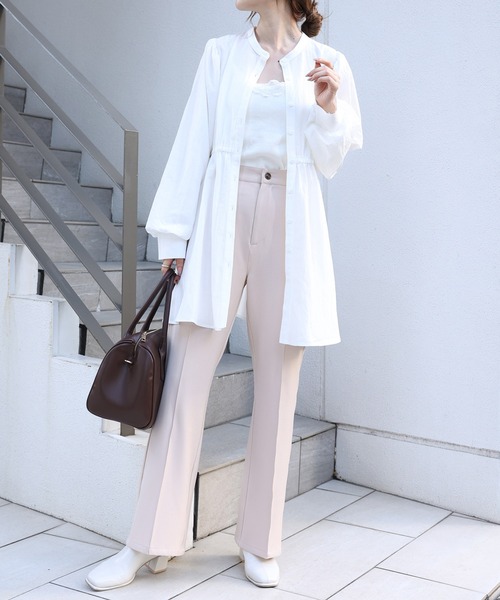 one after another NICE CLAUP(ワンアフターアナザーナイスクラップ)の「ニットベストセットシャツチュニック(チュニック・レディース・ブラウン/オフホワイト/グリーン・FREE)」の8枚目の写真