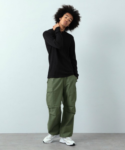 Alpha Industries（アルファインダストリーズ）の「サーマル ヘンリーネックTシャツ 長袖（Tシャツ/カットソー・メンズ・アイボリー/ブラック/ヘザーグレー/アーミー・X-LARGE/MEDIUM/LARGE）」の18枚目の写真