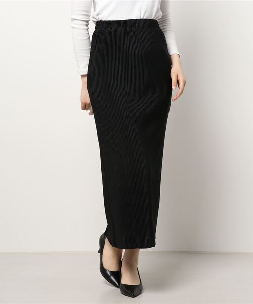 ottilie（オティーリエ）の「リブタイトスカート（スカート・レディース・オレンジ/グレイッシュベージュ/ブラック/チャコールグレー/グリーン/ライトベージュ/ブルー・FREE）」の14枚目の写真