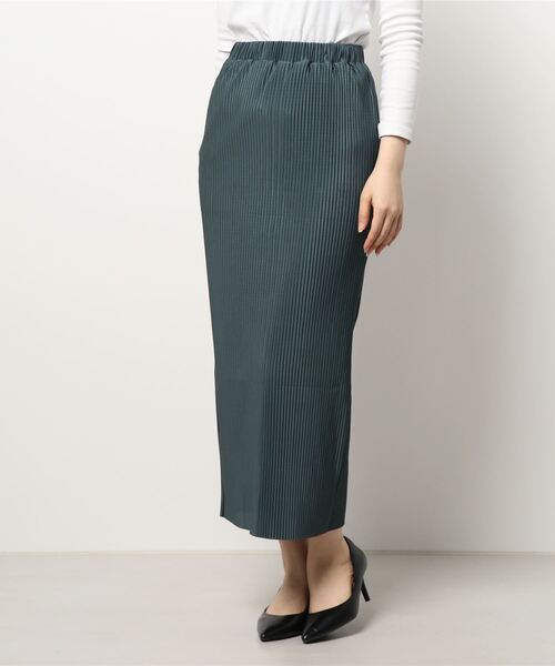 ottilie（オティーリエ）の「リブタイトスカート（スカート・レディース・オレンジ/グレイッシュベージュ/ブラック/チャコールグレー/グリーン/ライトベージュ/ブルー・FREE）」の10枚目の写真