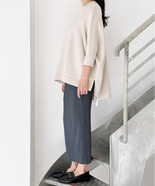 ottilie（オティーリエ）の「リブタイトスカート（スカート・レディース・オレンジ/グレイッシュベージュ/ブラック/チャコールグレー/グリーン/ライトベージュ/ブルー・FREE）」の21枚目の写真