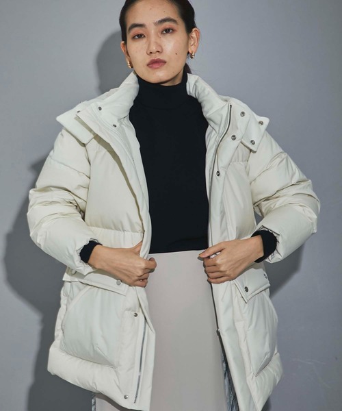 CITY TOKYO（シティトウキョウ）の「900フィルパワーホッカイドウダウンジャケット（ダウンジャケット/コート・レディース・オフホワイト/ブラック・2/1）」の7枚目の写真