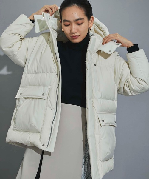 CITY TOKYO（シティトウキョウ）の「900フィルパワーホッカイドウダウンジャケット（ダウンジャケット/コート・レディース・オフホワイト/ブラック・2/1）」の8枚目の写真