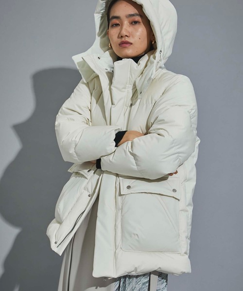 CITY TOKYO（シティトウキョウ）の「900フィルパワーホッカイドウダウンジャケット（ダウンジャケット/コート・レディース・オフホワイト/ブラック・2/1）」の9枚目の写真