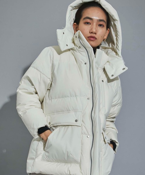 CITY TOKYO（シティトウキョウ）の「900フィルパワーホッカイドウダウンジャケット（ダウンジャケット/コート・レディース・オフホワイト/ブラック・2/1）」の10枚目の写真