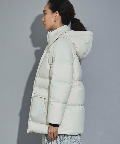 CITY TOKYO（シティトウキョウ）の「900フィルパワーホッカイドウダウンジャケット（ダウンジャケット/コート・レディース・オフホワイト/ブラック・2/1）」の12枚目の写真