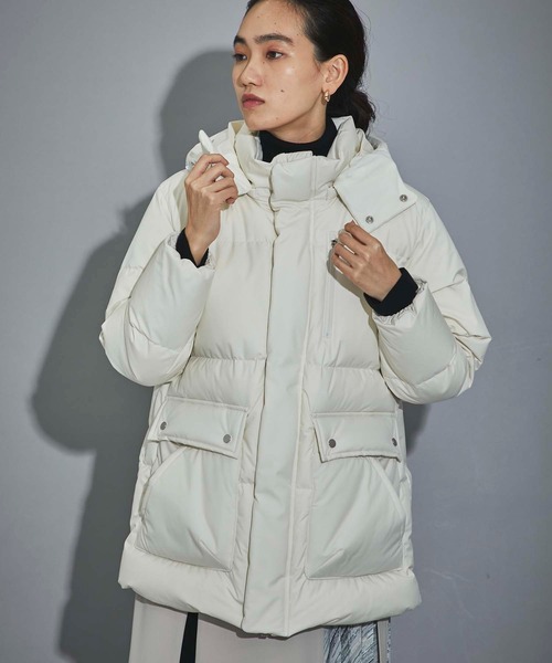 CITY TOKYO（シティトウキョウ）の「900フィルパワーホッカイドウダウンジャケット（ダウンジャケット/コート・レディース・オフホワイト/ブラック・2/1）」の6枚目の写真