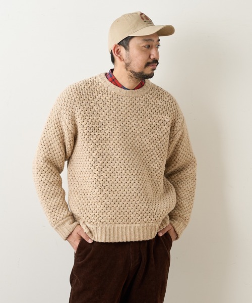 CIAOPANIC TYPY（チャオパニックティピー）の「シェットランドポップコーンニットプルオーバー（ニット/セーター・メンズ・ベージュ/アイボリー・MEDIUM/LARGE）」の5枚目の写真