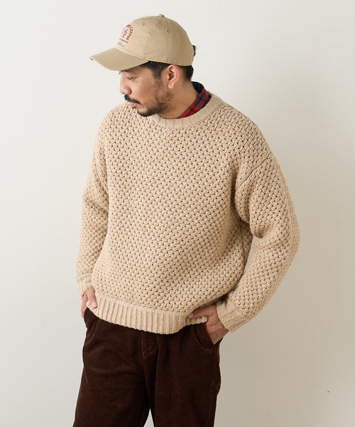 CIAOPANIC TYPY（チャオパニックティピー）の「シェットランドポップコーンニットプルオーバー（ニット/セーター・メンズ・ベージュ/アイボリー・MEDIUM/LARGE）」の10枚目の写真