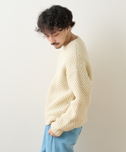 CIAOPANIC TYPY（チャオパニックティピー）の「シェットランドポップコーンニットプルオーバー（ニット/セーター・メンズ・ベージュ/アイボリー・MEDIUM/LARGE）」の8枚目の写真