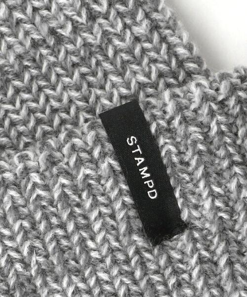 STAMPD(スタンプド)の「<STAMPD> LOGO BEANIE/ニットキャップ(ニットキャップ/ビーニー・メンズ・ブラック/グレー・FREE)」の5枚目の写真