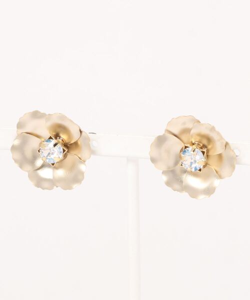 tone（トーン）の「【LoveAmooN】crystalmoonlight flower(MA)（ピアス（両耳用）・レディース・ゴールド・FREE）」の6枚目の写真