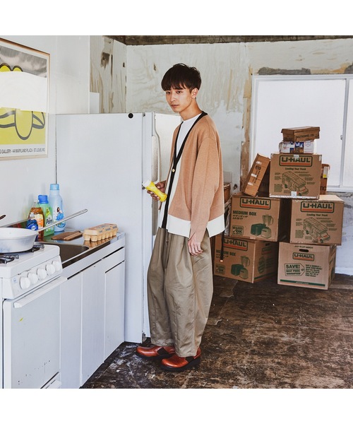 is-ness（イズネス）の「BALLOON EZ PANTS（チノパンツ・メンズ・ベージュ/ブラック/カーキ・R）」の17枚目の写真