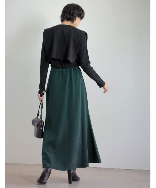 Re:EDIT（リエディ）の「付け襟×ランダムリブニットトップス（ニット/セーター・レディース・ブラック/ベージュ/モカ・MEDIUM/LARGE）」の15枚目の写真