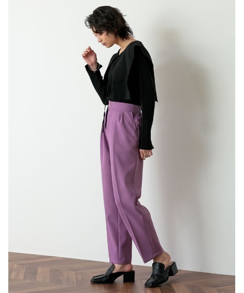 Re:EDIT（リエディ）の「付け襟×ランダムリブニットトップス（ニット/セーター・レディース・ブラック/ベージュ/モカ・MEDIUM/LARGE）」の19枚目の写真