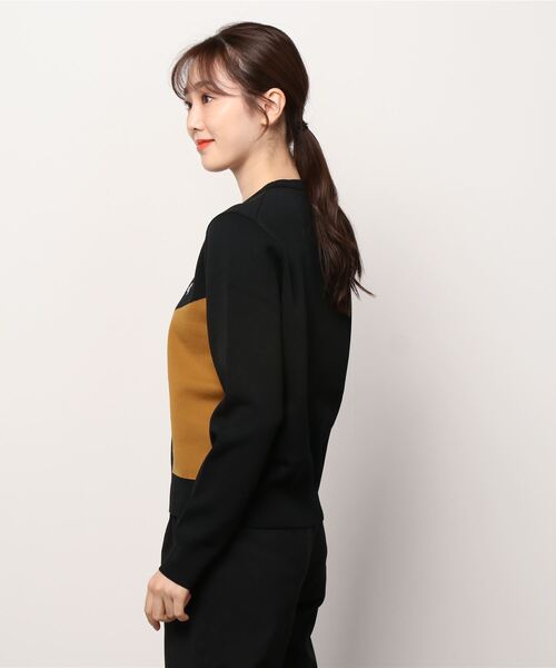 FRED PERRY(フレッドペリー)の「Colour Block Knitwear(ニット/セーター・レディース・ホワイト/ブラック・10)」の4枚目の写真
