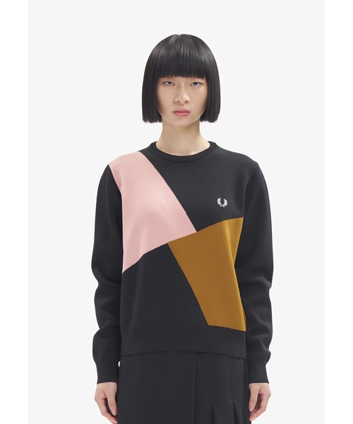 FRED PERRY(フレッドペリー)の「Colour Block Knitwear(ニット/セーター・レディース・ホワイト/ブラック・10)」の16枚目の写真