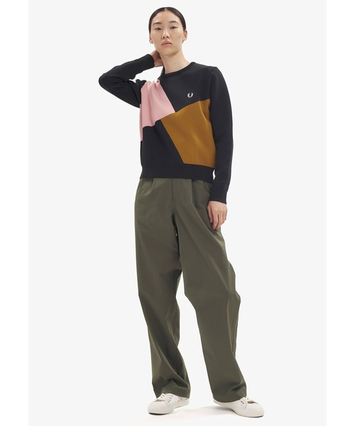 FRED PERRY(フレッドペリー)の「Colour Block Knitwear(ニット/セーター・レディース・ホワイト/ブラック・10)」の18枚目の写真