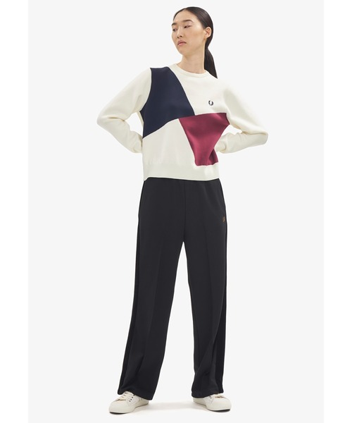FRED PERRY(フレッドペリー)の「Colour Block Knitwear(ニット/セーター・レディース・ホワイト/ブラック・10)」の8枚目の写真