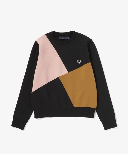 FRED PERRY(フレッドペリー)の「Colour Block Knitwear(ニット/セーター・レディース・ホワイト/ブラック・10)」の10枚目の写真