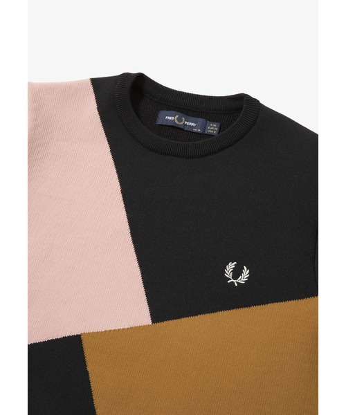 FRED PERRY(フレッドペリー)の「Colour Block Knitwear(ニット/セーター・レディース・ホワイト/ブラック・10)」の12枚目の写真