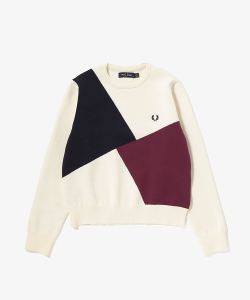 FRED PERRY(フレッドペリー)の「Colour Block Knitwear(ニット/セーター・レディース・ホワイト/ブラック・10)」の13枚目の写真
