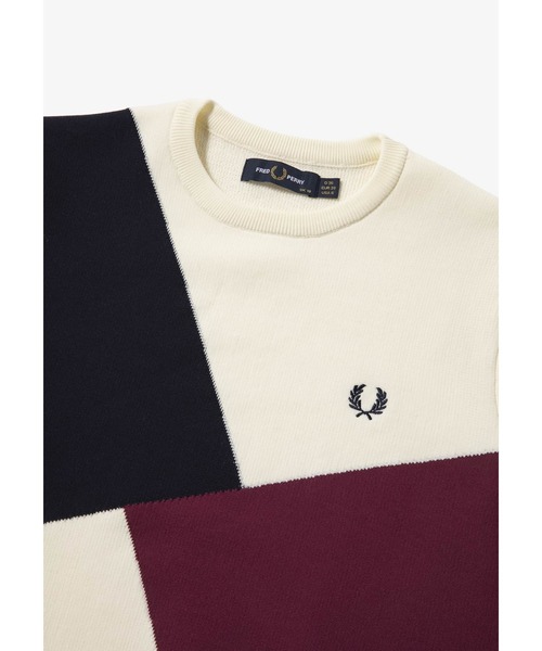 FRED PERRY(フレッドペリー)の「Colour Block Knitwear(ニット/セーター・レディース・ホワイト/ブラック・10)」の15枚目の写真