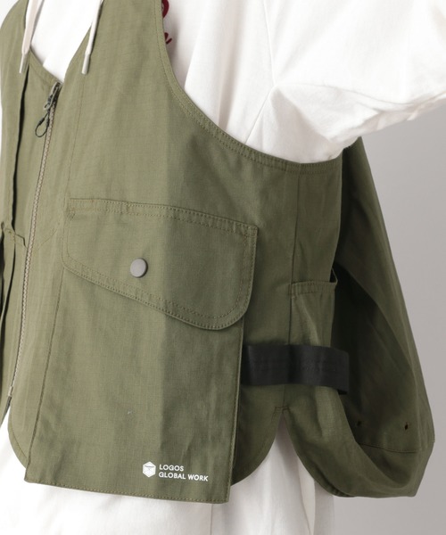 GLOBAL WORK(グローバルワーク)の「LOGOS*GW ベスト/227980(ベスト・メンズ・カーキ/ネイビー・FREE)」の11枚目の写真