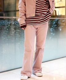rolla's コーデュロイフレアパンツ フレアデニム ピンク スタッズ付きフレアデニムパンツ - ピンク | ZARA Japan / 日本