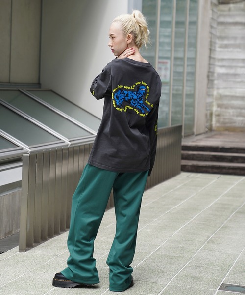 X-girl(エックスガール)の「JERSEY TRACK PANTS(その他パンツ・レディース・ベージュ/ブラック/グリーン・S/XS/M)」の17枚目の写真