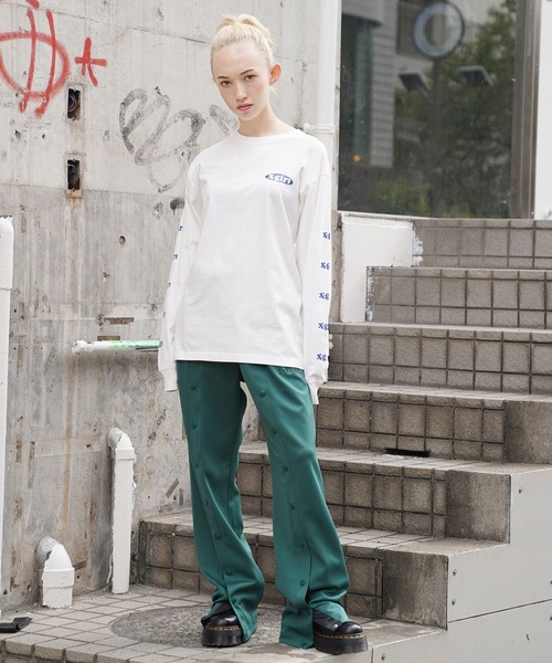 X-girl(エックスガール)の「JERSEY TRACK PANTS(その他パンツ・レディース・ベージュ/ブラック/グリーン・S/XS/M)」の20枚目の写真
