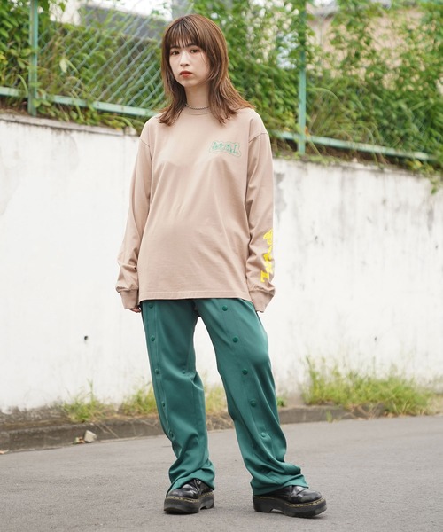X-girl(エックスガール)の「JERSEY TRACK PANTS(その他パンツ・レディース・ベージュ/ブラック/グリーン・S/XS/M)」の5枚目の写真